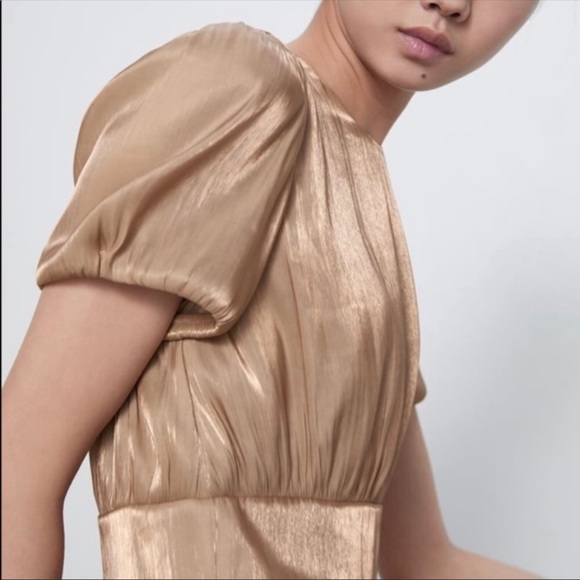 Zara Metallic Midi Dress, Size XS - Picture 12 of 14